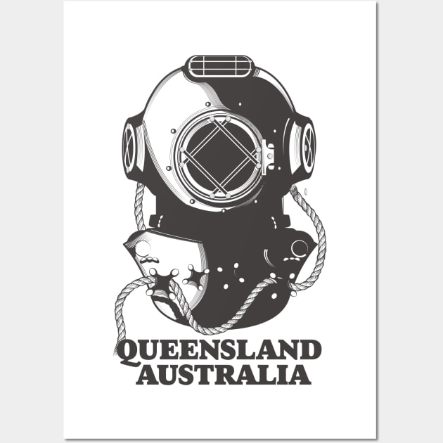 Queensland Australia Diving poster Wall Art by nickemporium1